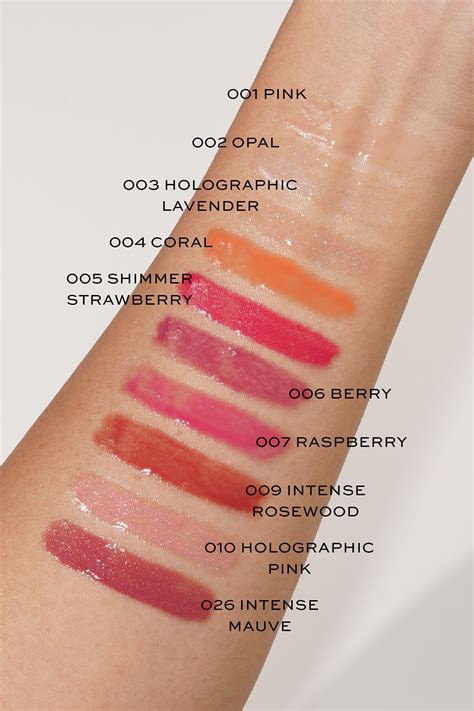 dior lip glow to the max swatches beautylookbook|Dior lip gloss color chart.